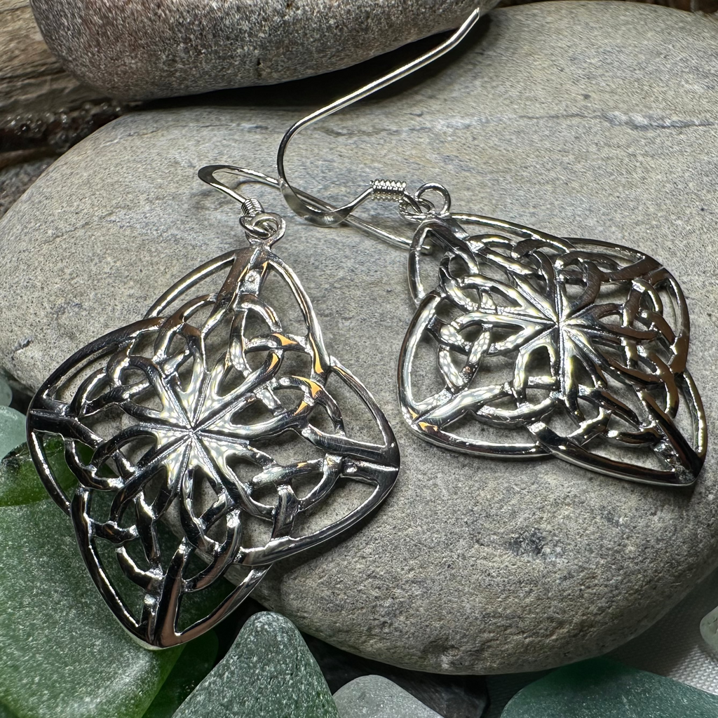 Sandra Celtic Knot Earrings in Sterling Silver