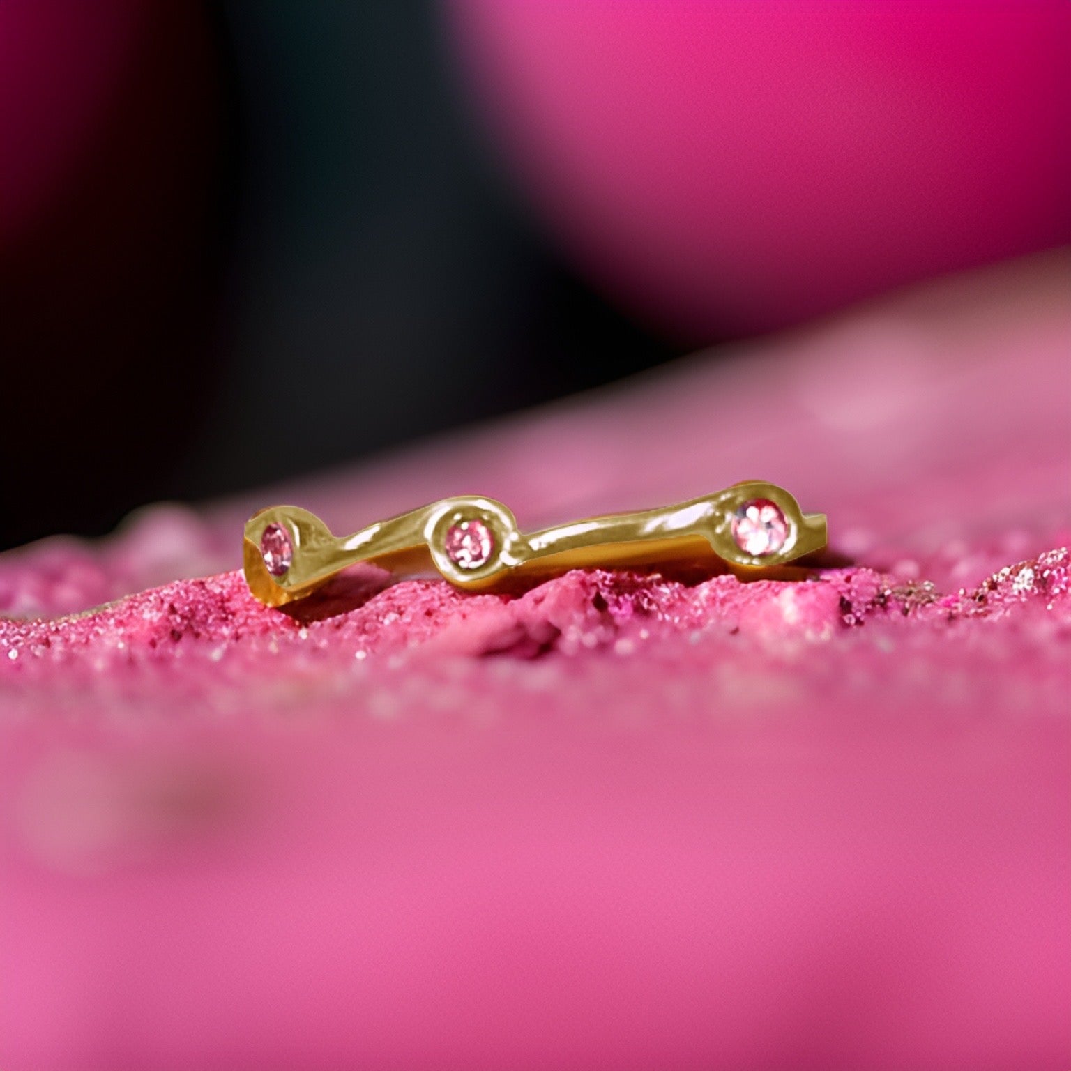 Pink Tourmaline Birthstone Stacker Ring | Rings | Wiccan Center