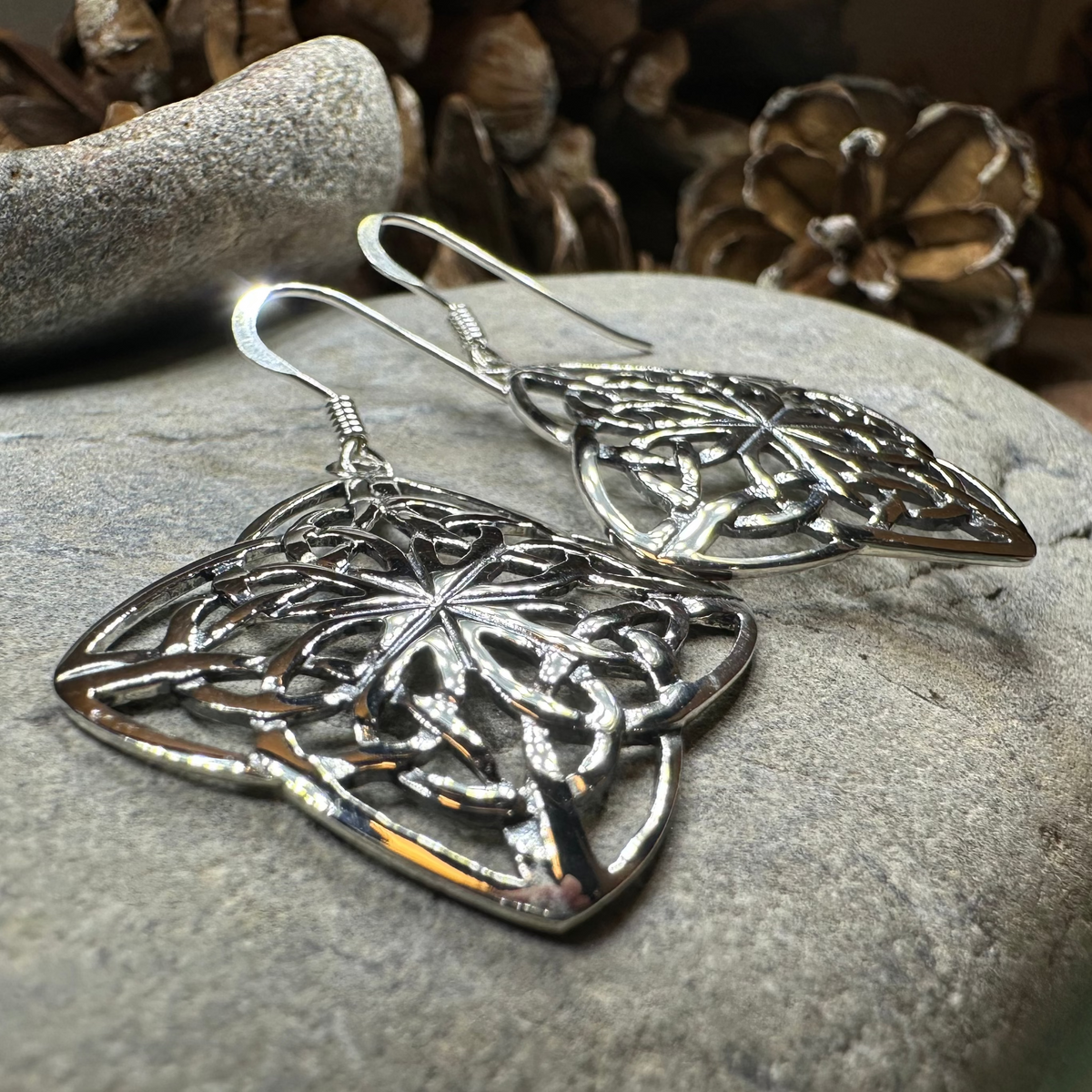 Sandra Celtic Knot Earrings in Sterling Silver