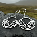 Evanora Celtic Knot Earrings in Sterling Silver | Dangle Earrings | Wiccan Center