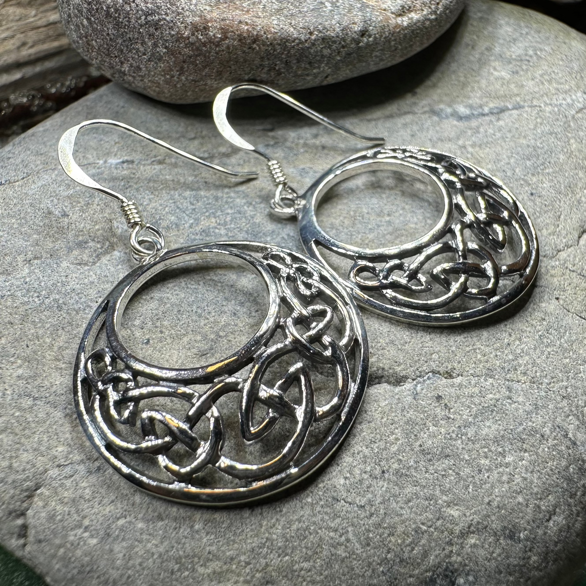 Evanora Celtic Knot Earrings in Sterling Silver | Dangle Earrings | Wiccan Center