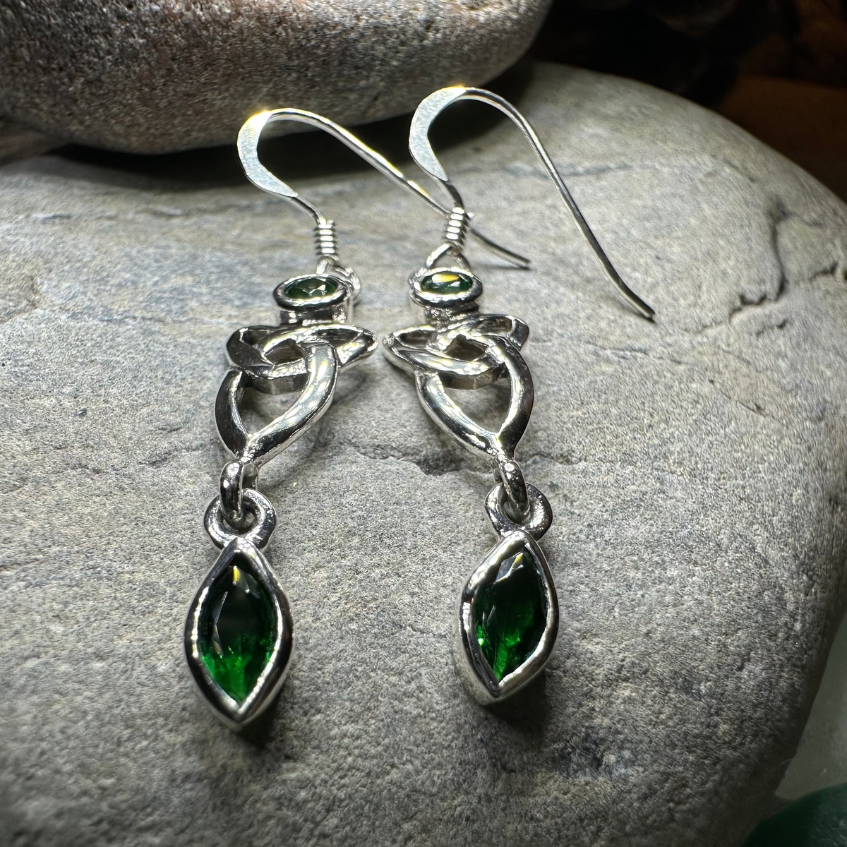 Holyrood Celtic Knot Earrings in Sterling Silver | Dangle Earrings | Wiccan Center