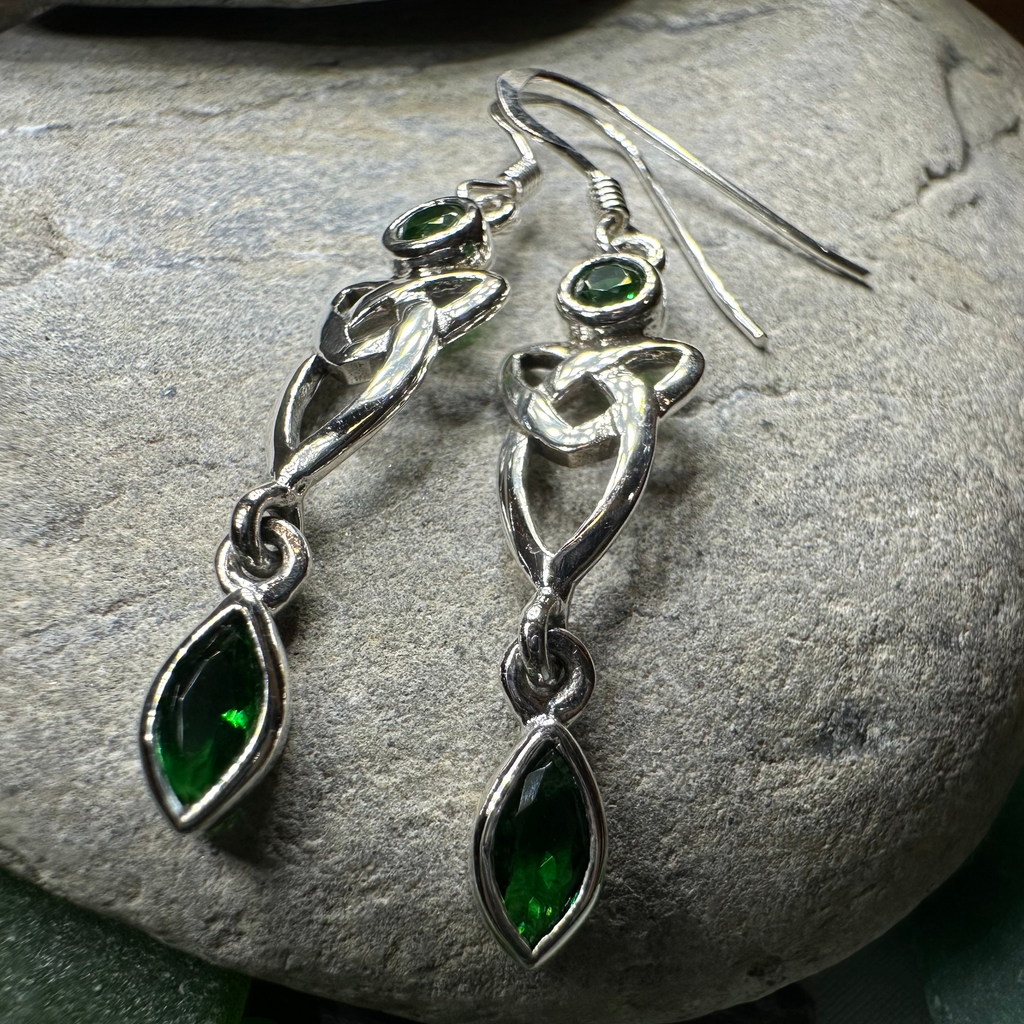 Holyrood Celtic Knot Earrings in Sterling Silver | Dangle Earrings | Wiccan Center