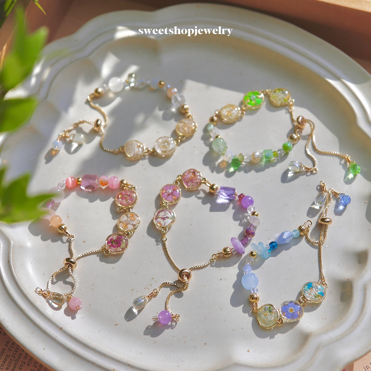 Resin Spring Flower Bracelets
