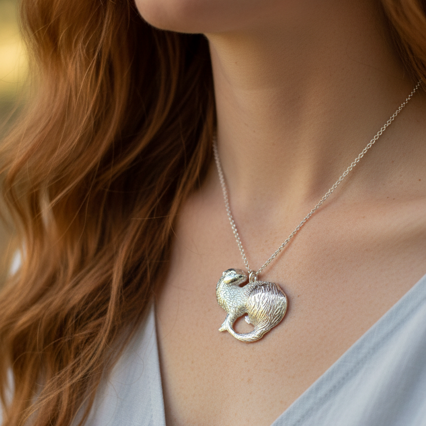 Dratsie Scottish Otter Necklace - Handmade in Scotland | Necklet | Wiccan Center