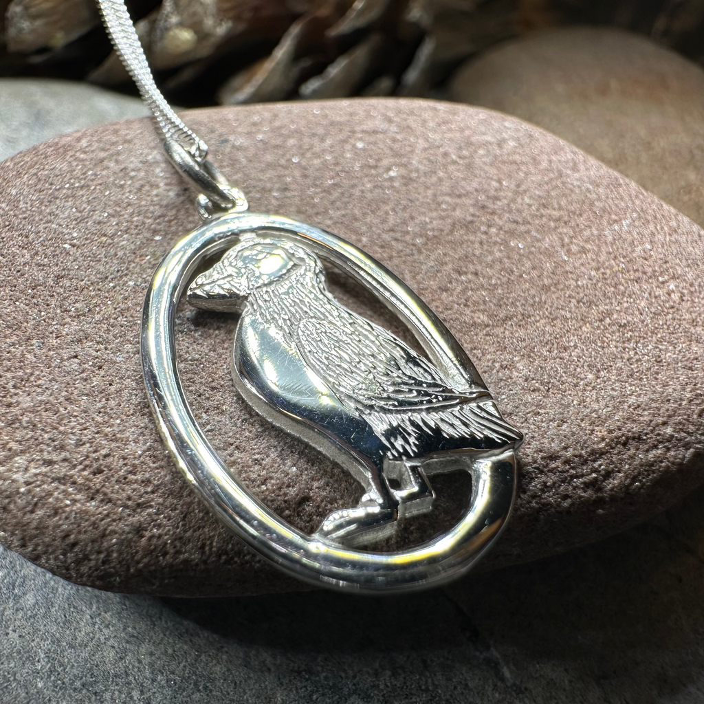 Buthaid Puffin Necklace - Handmade in Scotland | Pendant | Wiccan Center