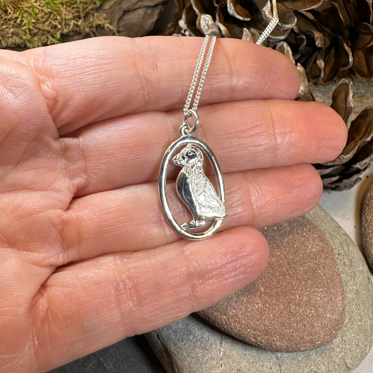 Buthaid Puffin Necklace - Handmade in Scotland | Pendant | Wiccan Center