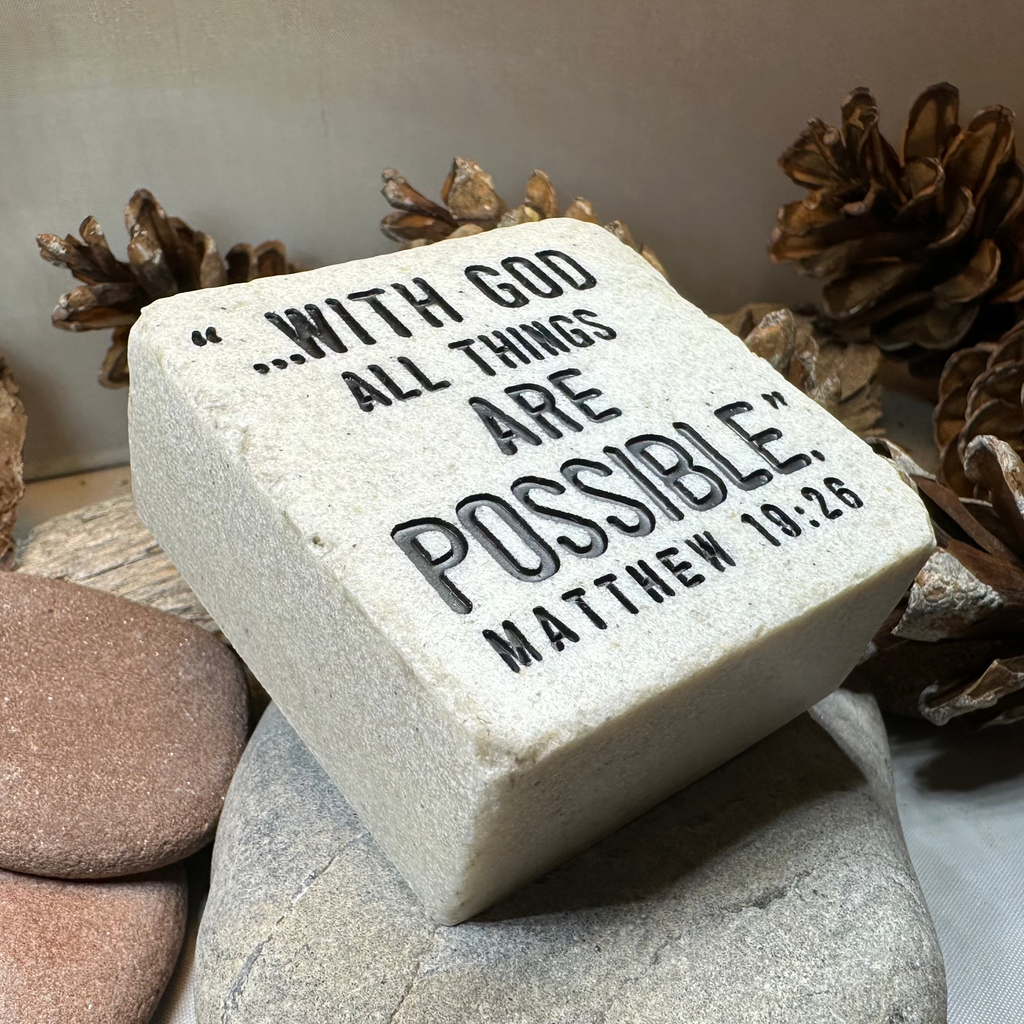 With God Bible Quote Standing Stone | Gifts | Wiccan Center