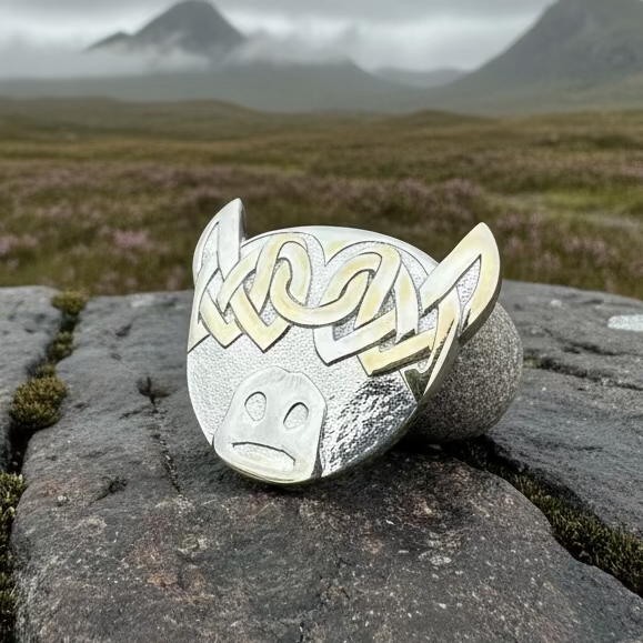 Highland Cow Pin - Handmade in Scotland | Brooch | Wiccan Center