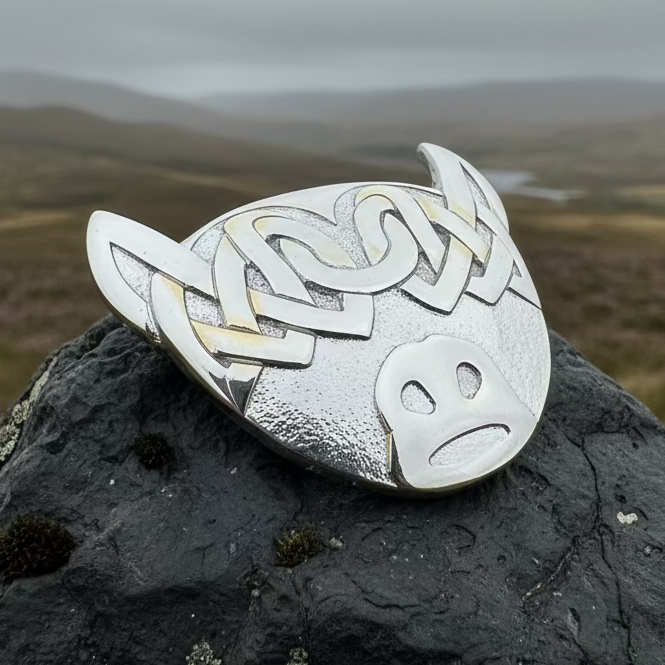 Highland Cow Pin - Handmade in Scotland | Brooch | Wiccan Center