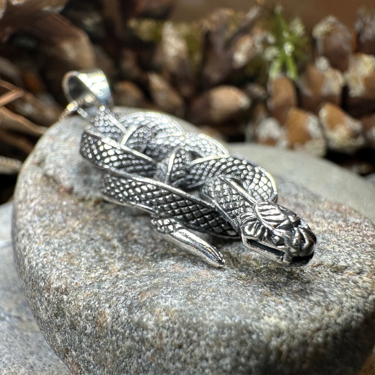 Alchemy Celtic Snake Necklace in Sterling Silver | Pendant | Wiccan Center