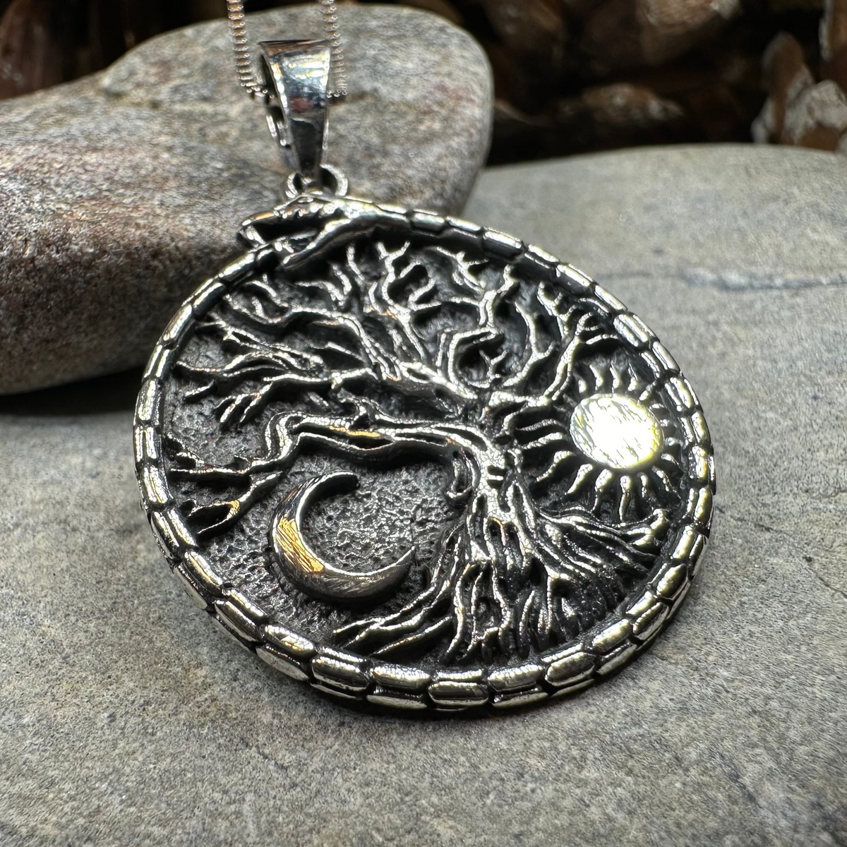 Celestial Tree of Life Necklace in Sterling Silver | Pendant | Wiccan Center