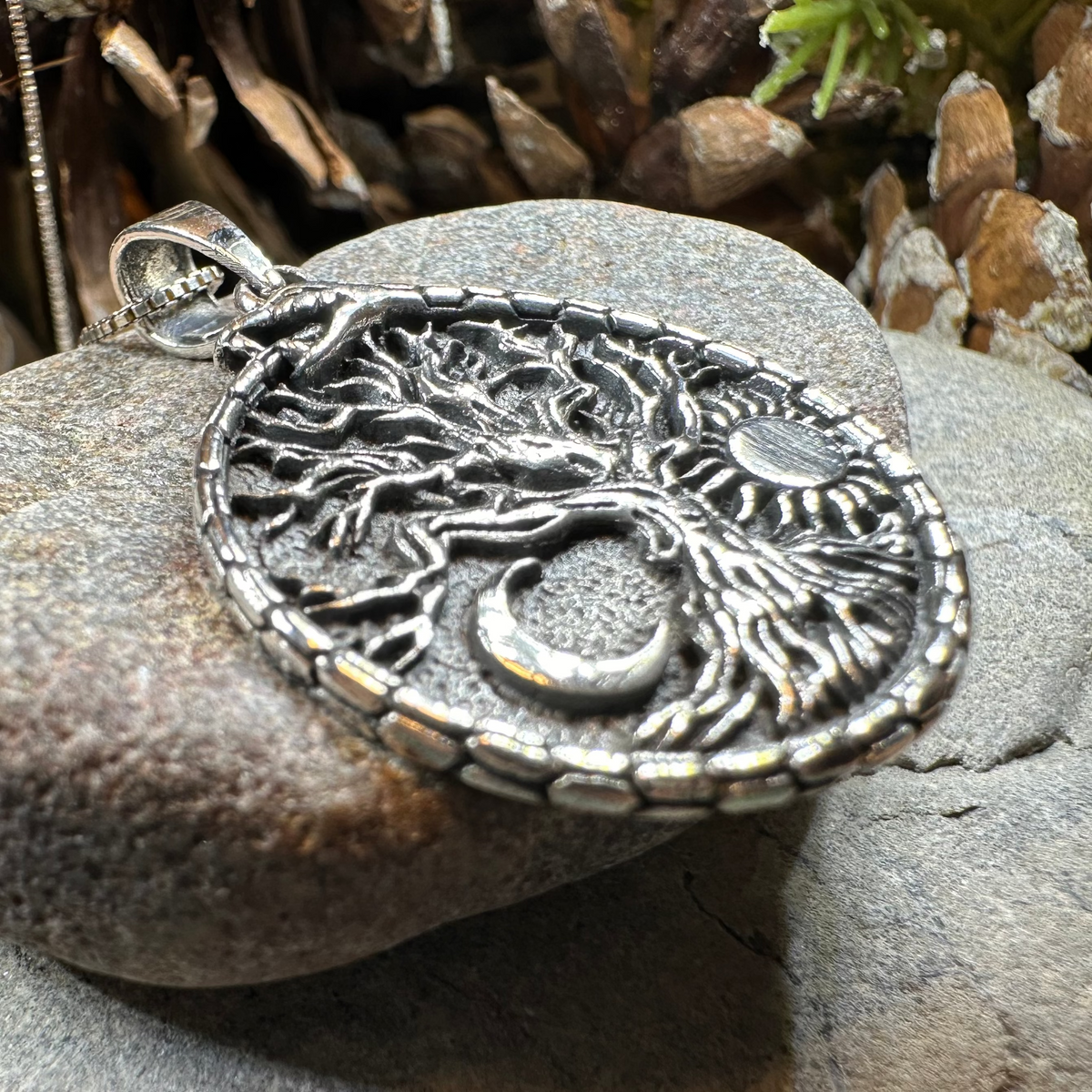 Celestial Tree of Life Necklace in Sterling Silver | Pendant | Wiccan Center