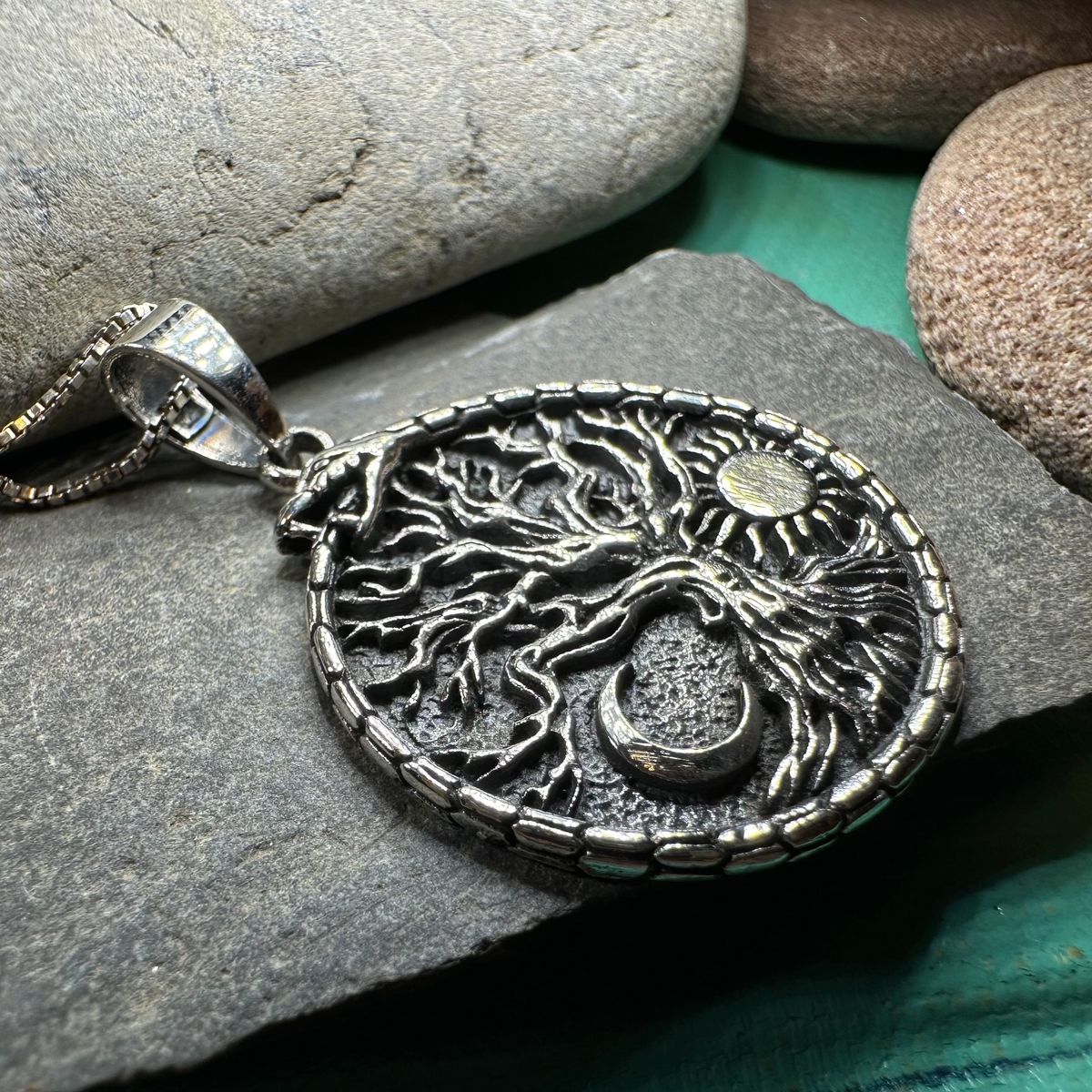 Celestial Tree of Life Necklace in Sterling Silver