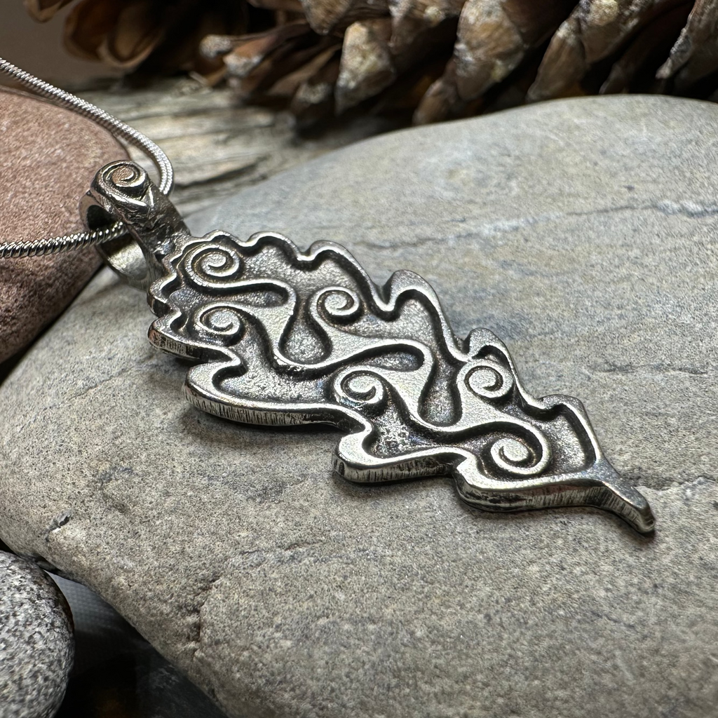 Celtic Oak Leaf Pewter Necklace - Handmade in the U.S.A. | Pendant | Wiccan Center