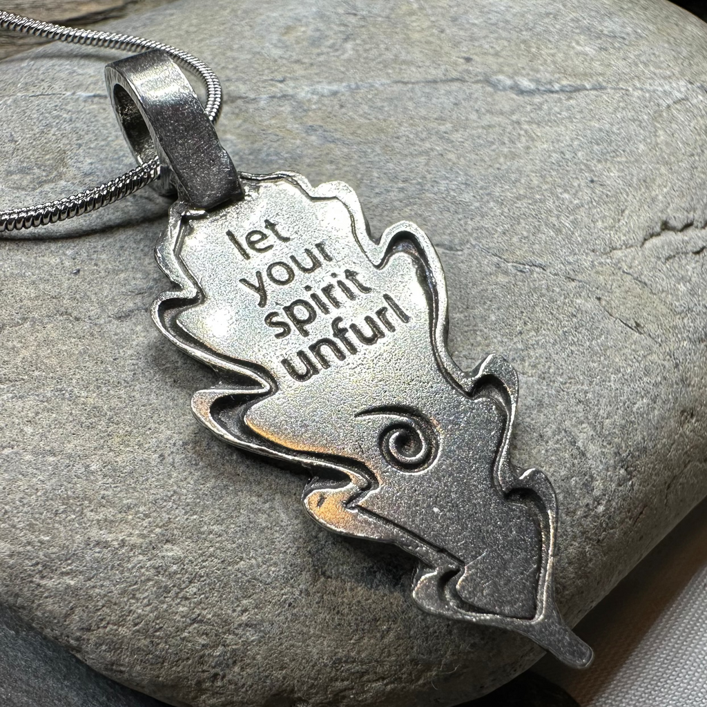 Celtic Oak Leaf Pewter Necklace - Handmade in the U.S.A. | Pendant | Wiccan Center