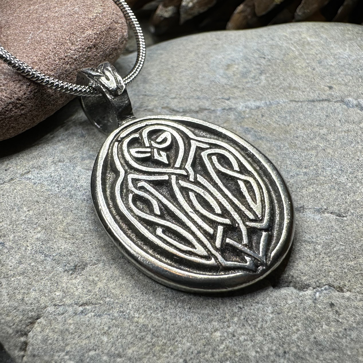 Celtic Owl Pewter Necklace - Handmade in the U.S.A. | Pendant | Wiccan Center