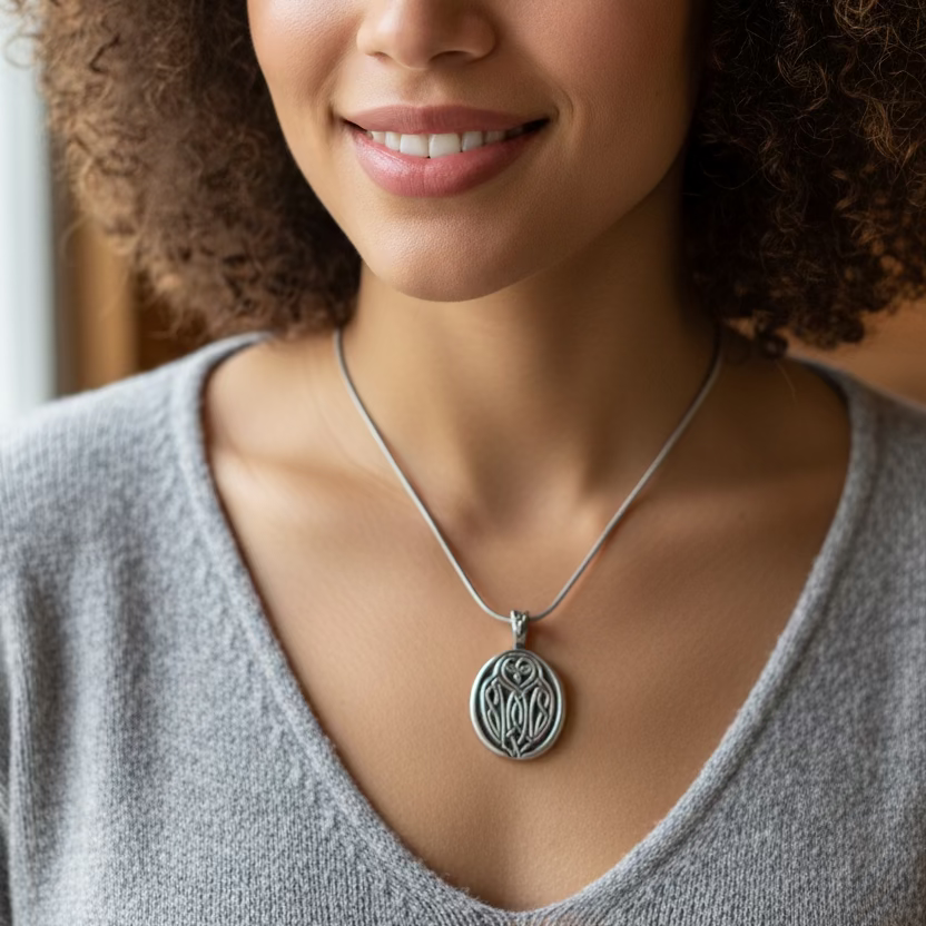 Celtic Owl Pewter Necklace - Handmade in the U.S.A. | Pendant | Wiccan Center