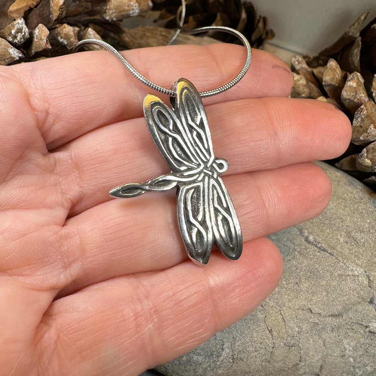 Celtic Dragonfly Pewter Necklace - Handmade in the U.S.A. | Pendant | Wiccan Center