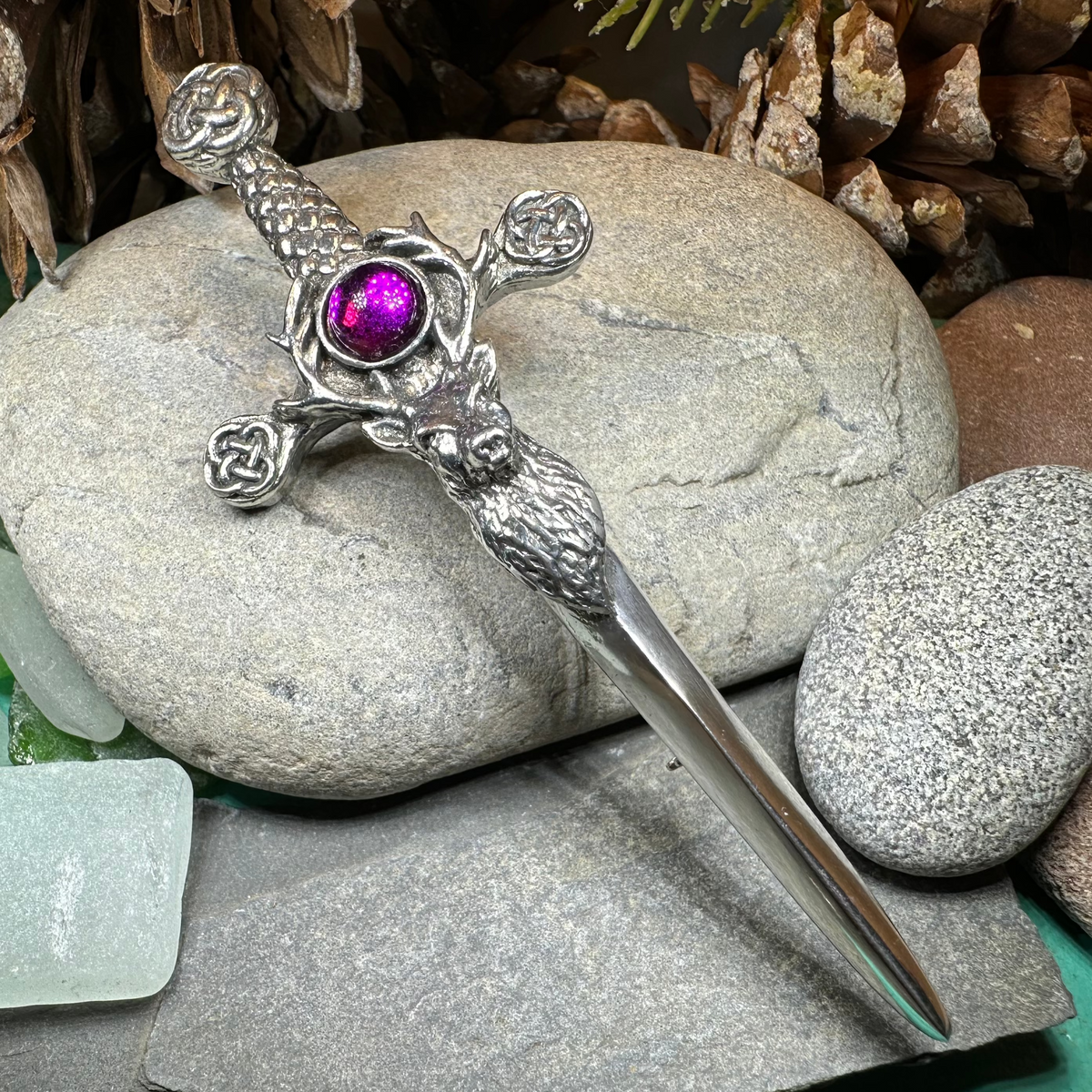Stag Sword Kilt Pin