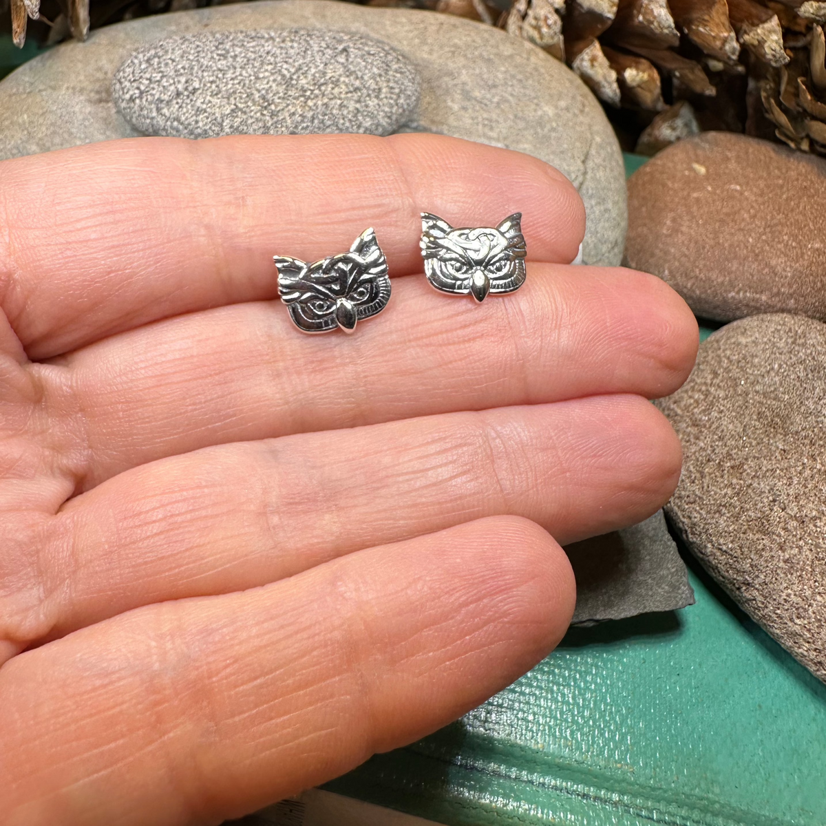 Lyssie Owl Stud Earrings | Post Earrings | Wiccan Center
