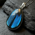 Blue Night Teardrop Labradorite Necklace | Pendant | Wiccan Center