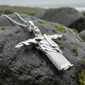 Christ the Redeemer Cross Necklace in Sterling Silver | Pendant | Wiccan Center