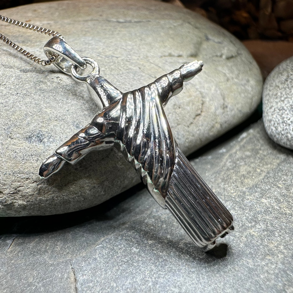 Christ the Redeemer Cross Necklace in Sterling Silver | Pendant | Wiccan Center