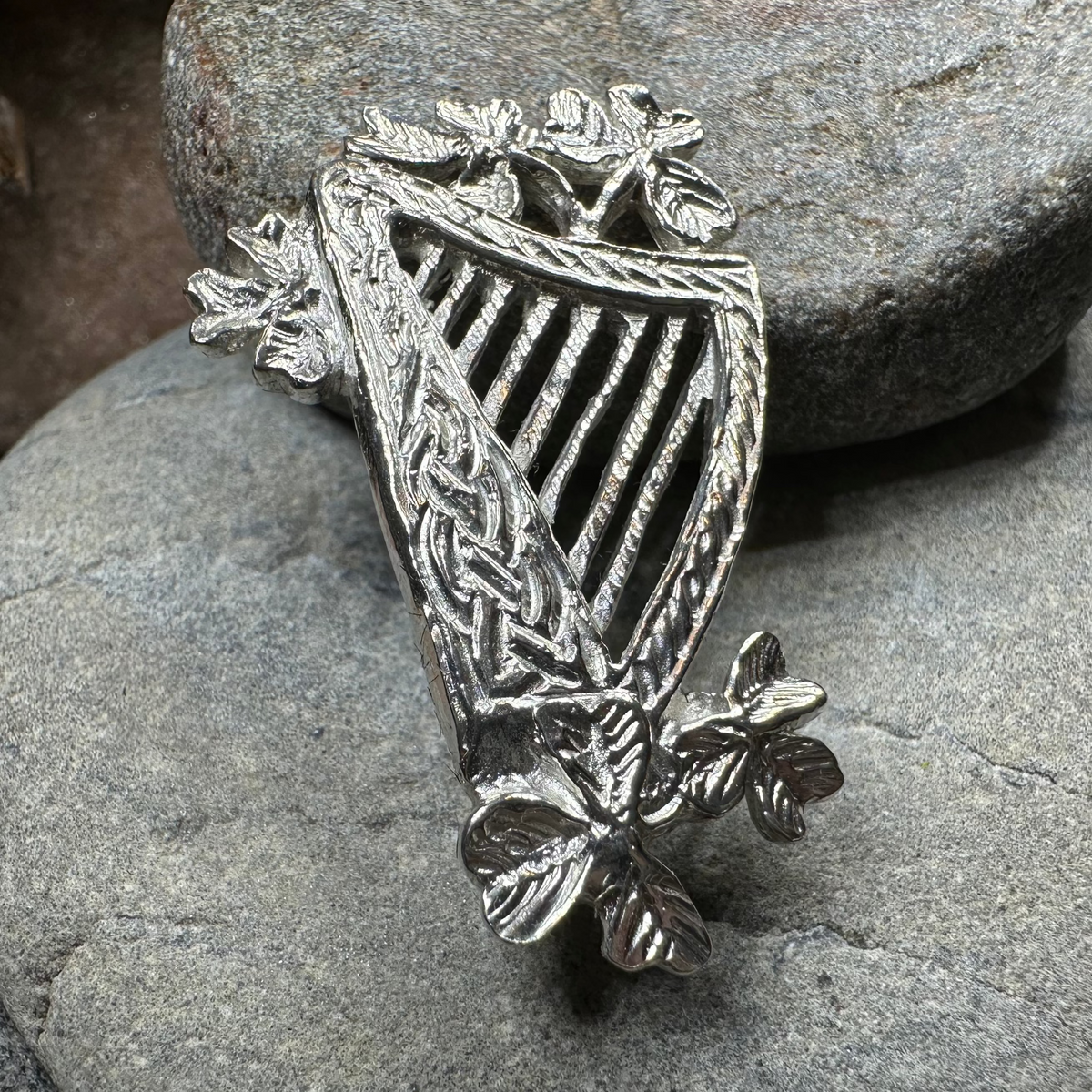 Artisan Irish Celtic Harp Brooch - Handmade in Ireland | Brooch | Wiccan Center