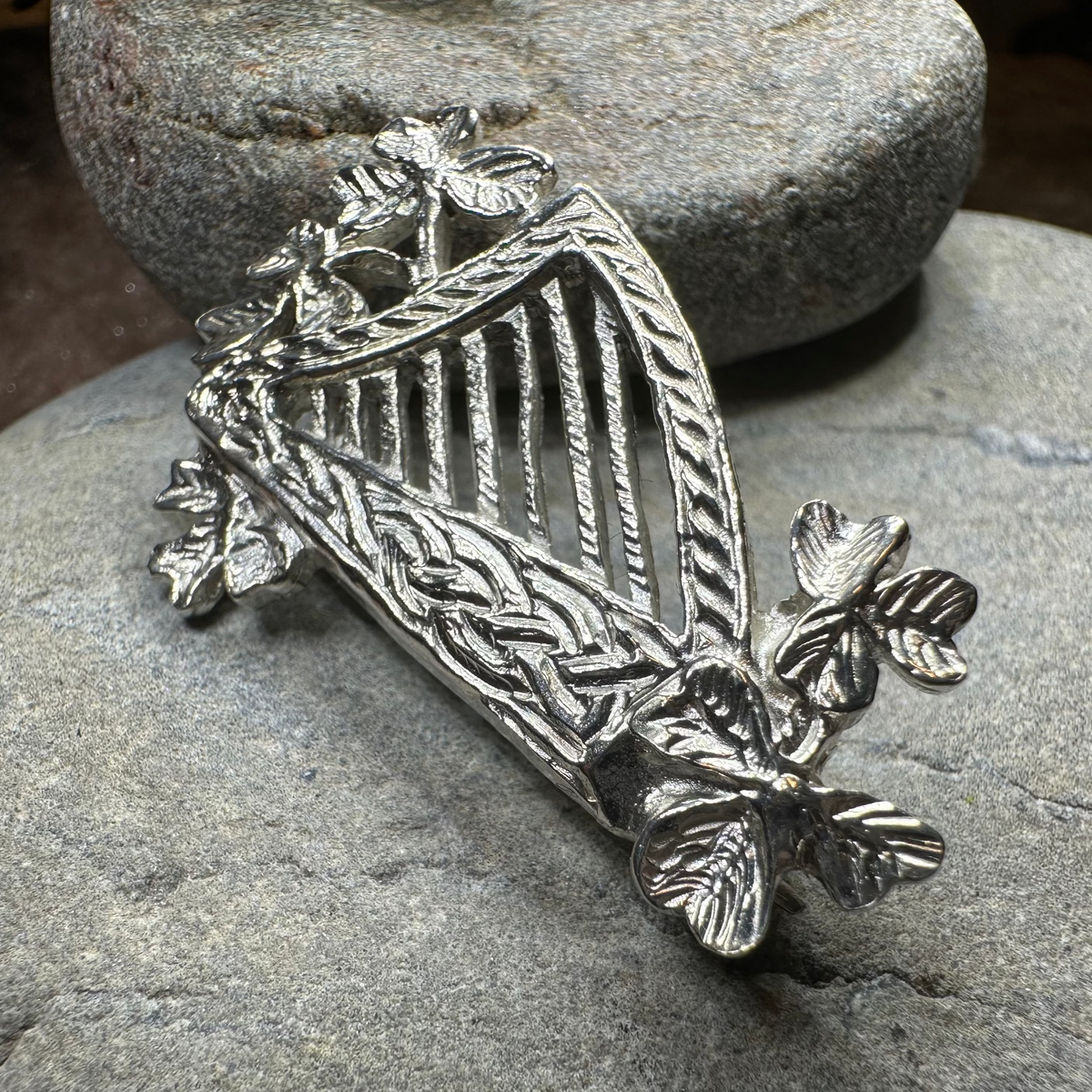 Artisan Irish Celtic Harp Brooch - Handmade in Ireland | Brooch | Wiccan Center