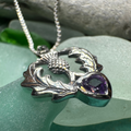 Millie Scottish Thistle Necklace in Sterling Silver | Pendant | Wiccan Center