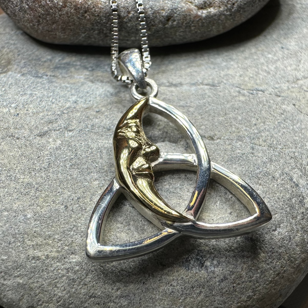 Celtic Trinity Knot Moon Necklace | Pendant | Wiccan Center