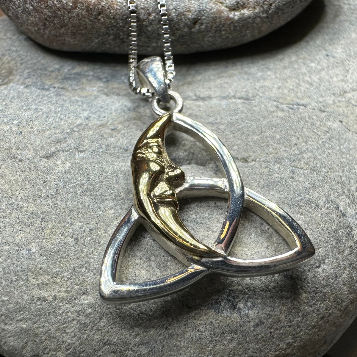Celtic Trinity Knot Moon Necklace | Pendant | Wiccan Center
