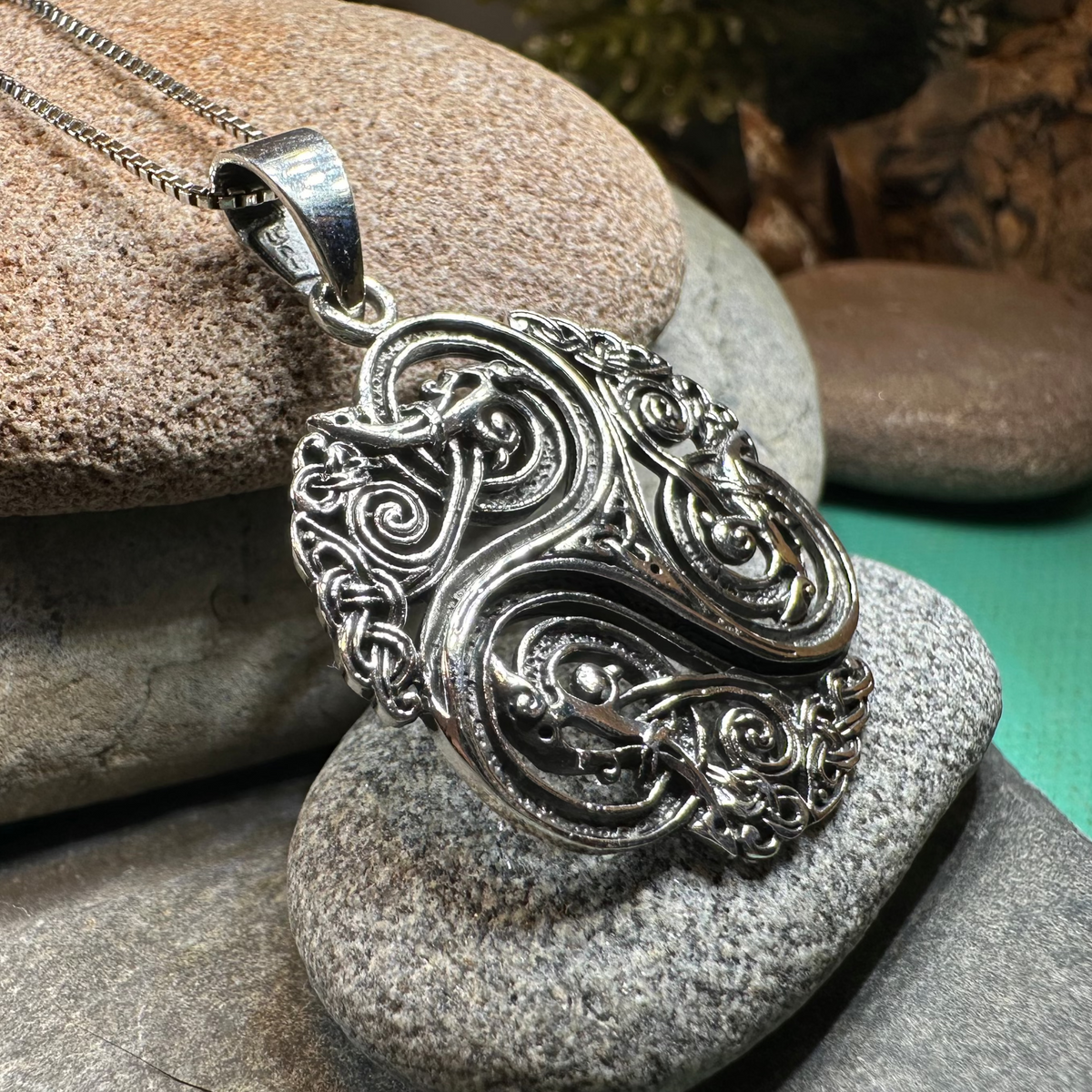 Acutus Triskele Dragon Necklace | Pendant | Wiccan Center