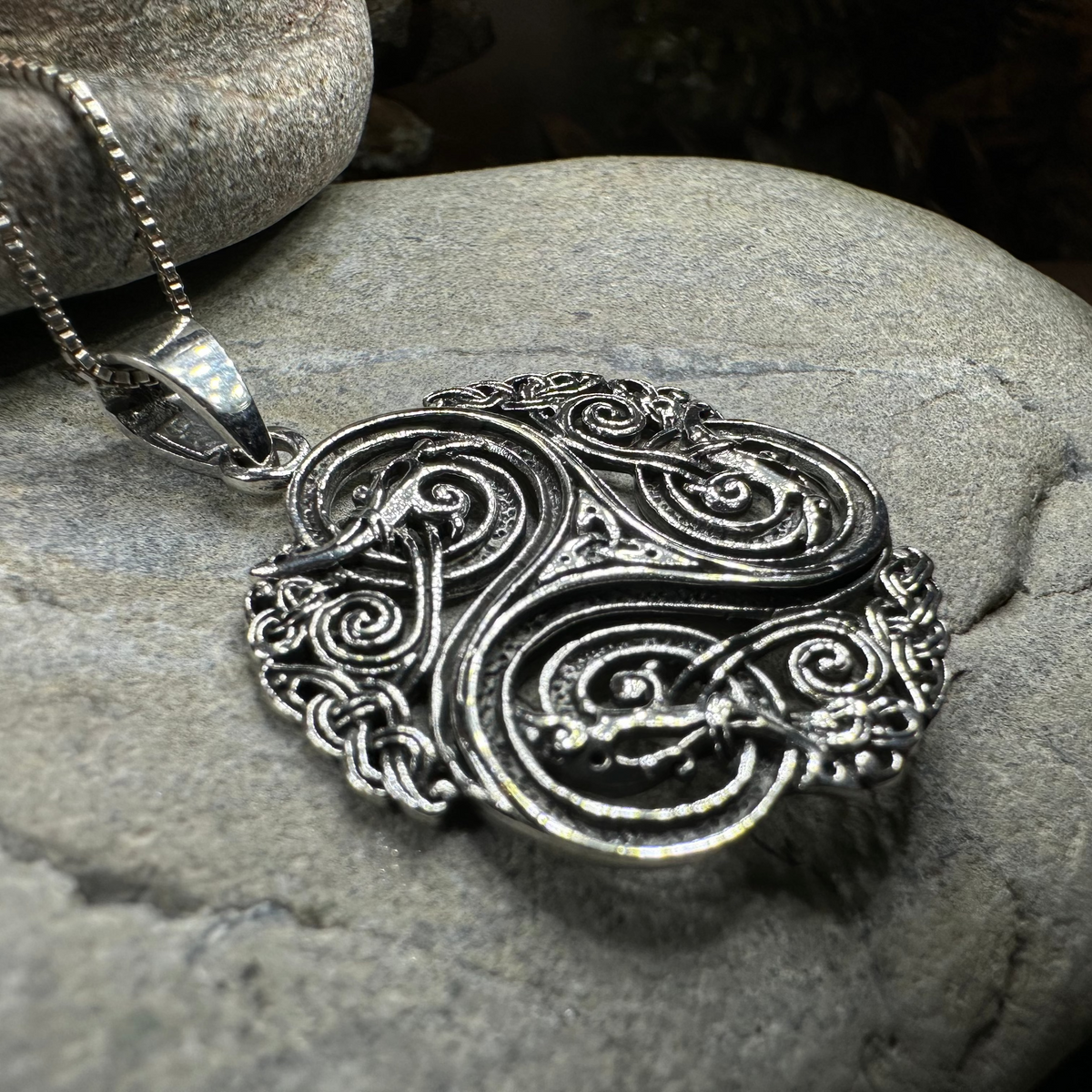 Acutus Triskele Dragon Necklace | Pendant | Wiccan Center