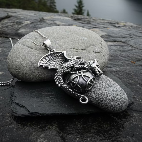Archion Dragon Moon Necklace