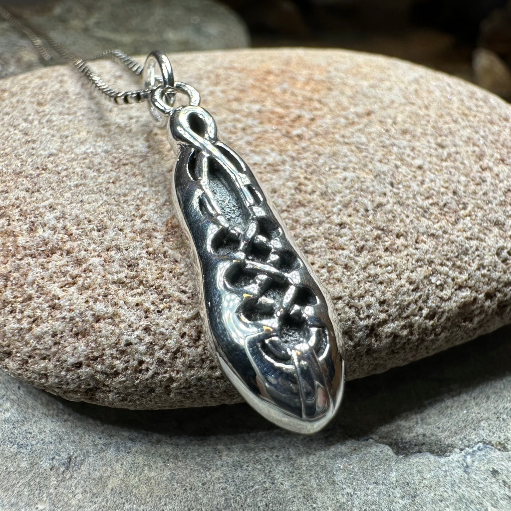 Irish Dance Shoe Silver Necklace in Sterling Silver | Pendant | Wiccan Center