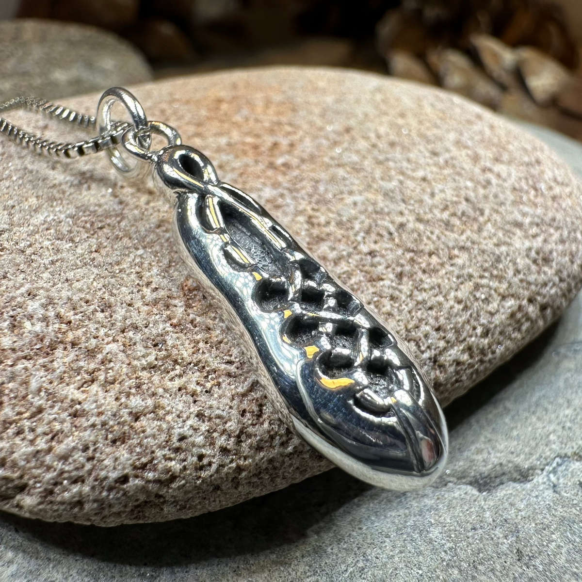 Irish Dance Shoe Silver Necklace in Sterling Silver | Pendant | Wiccan Center