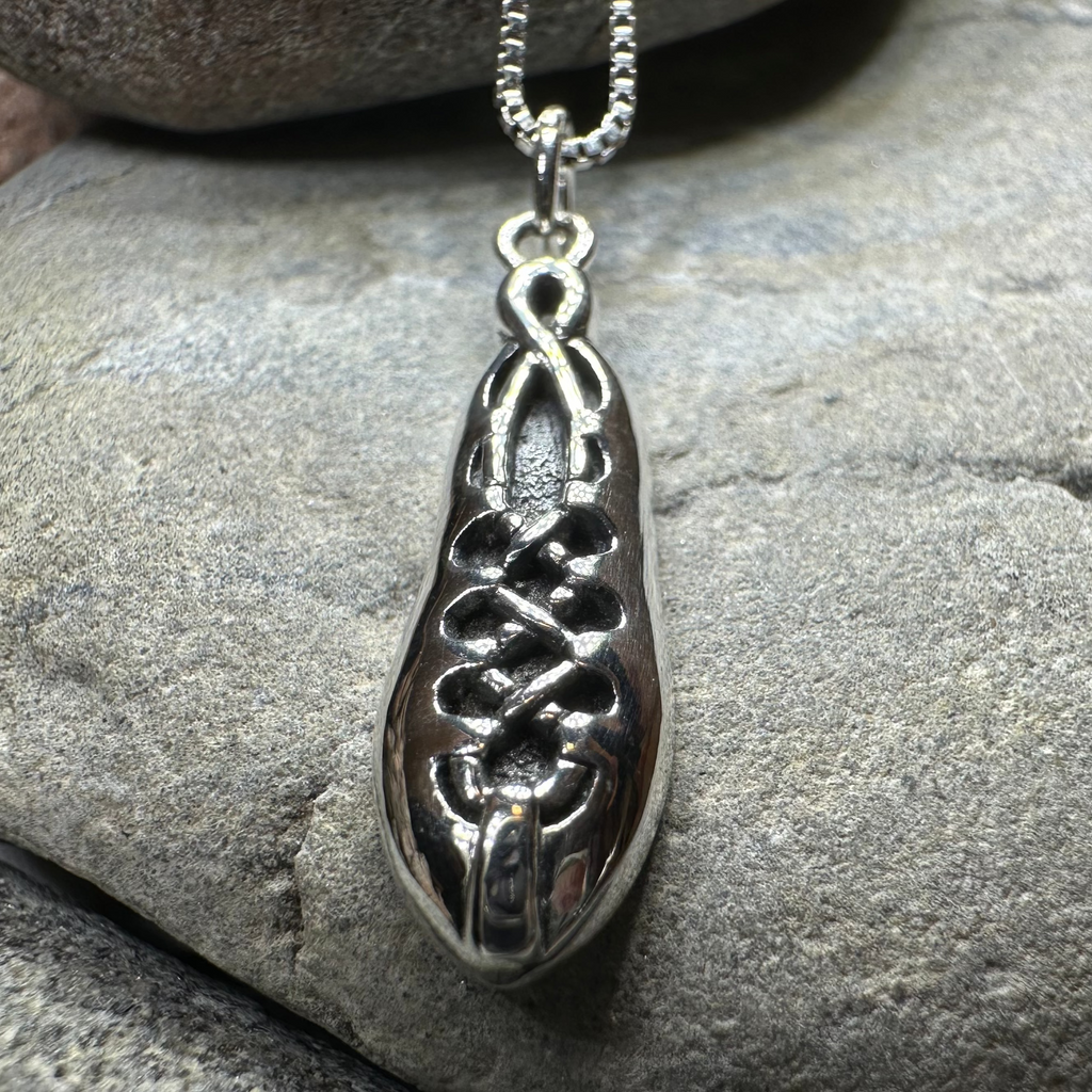 Irish Dance Shoe Silver Necklace in Sterling Silver | Pendant | Wiccan Center