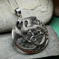 Electra Dragon Moon Necklace in Sterling Silver | Pendant | Wiccan Center