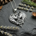 Wolf Lovers Necklace in Sterling Silver