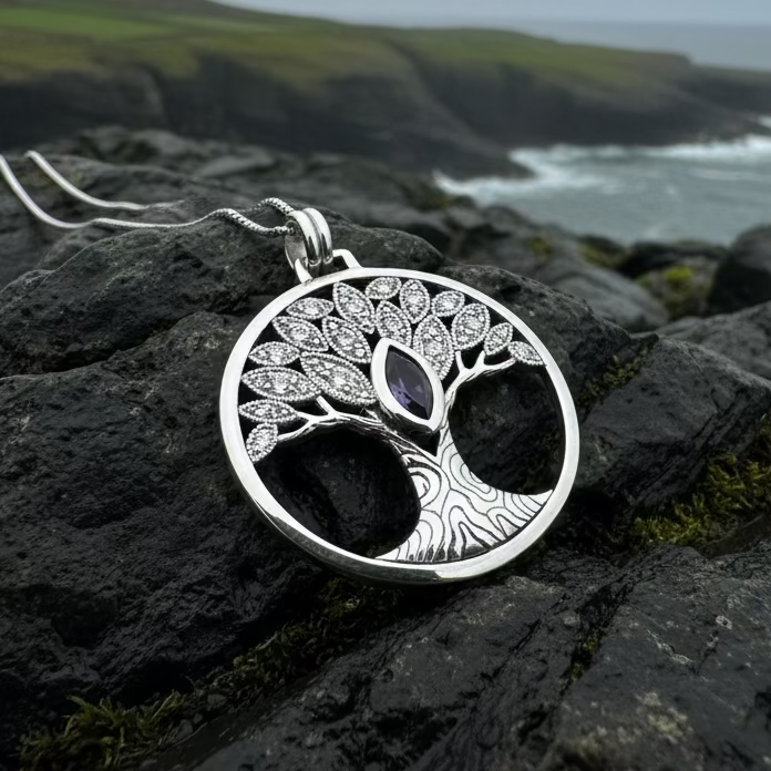 Glorianna Celtic Tree of Life Necklace in Sterling Silver | Pendant | Wiccan Center