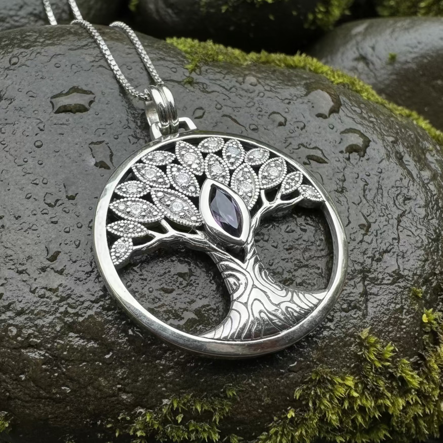 Glorianna Celtic Tree of Life Necklace in Sterling Silver | Pendant | Wiccan Center