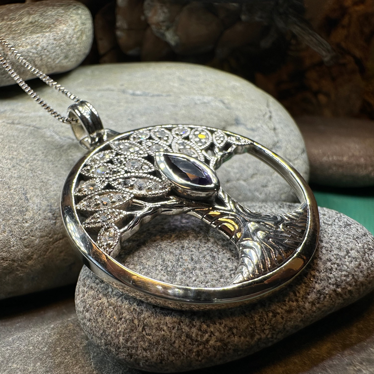 Glorianna Celtic Tree of Life Necklace in Sterling Silver | Pendant | Wiccan Center