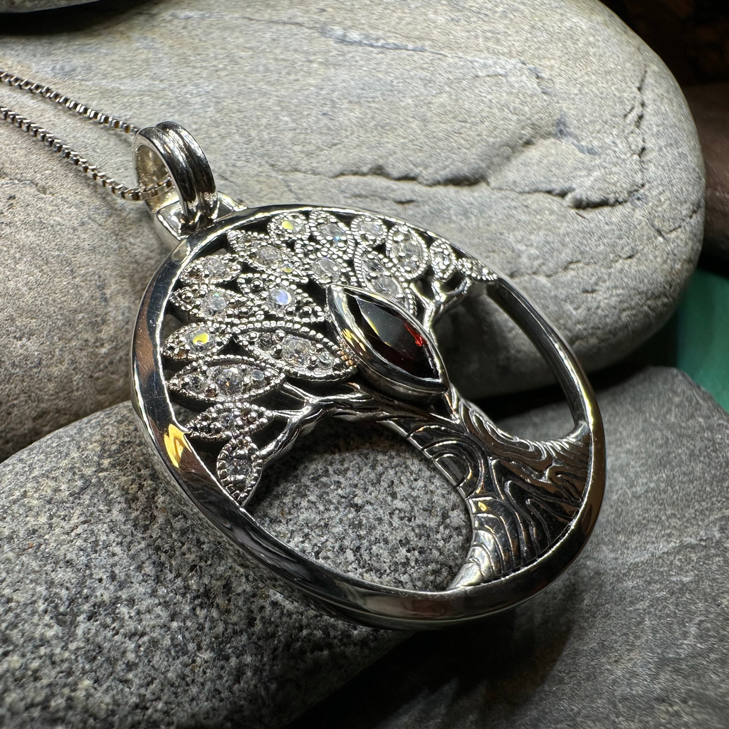 Glorianna Celtic Tree of Life Necklace in Sterling Silver | Pendant | Wiccan Center