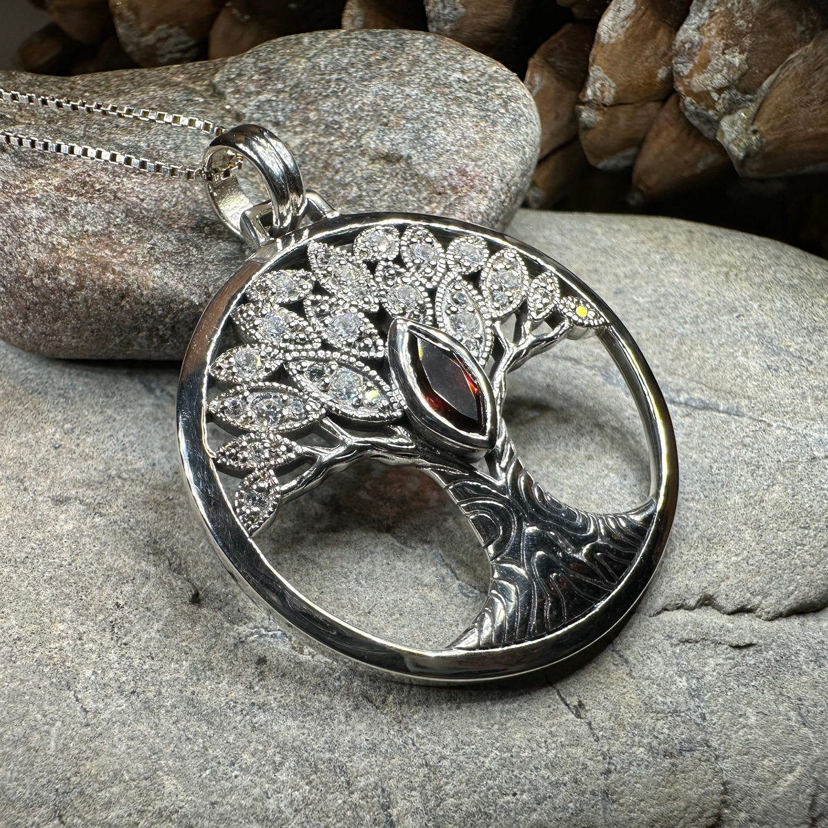 Glorianna Celtic Tree of Life Necklace in Sterling Silver | Pendant | Wiccan Center