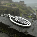 Proud Scottish Bagpiper Necklace in Sterling Silver