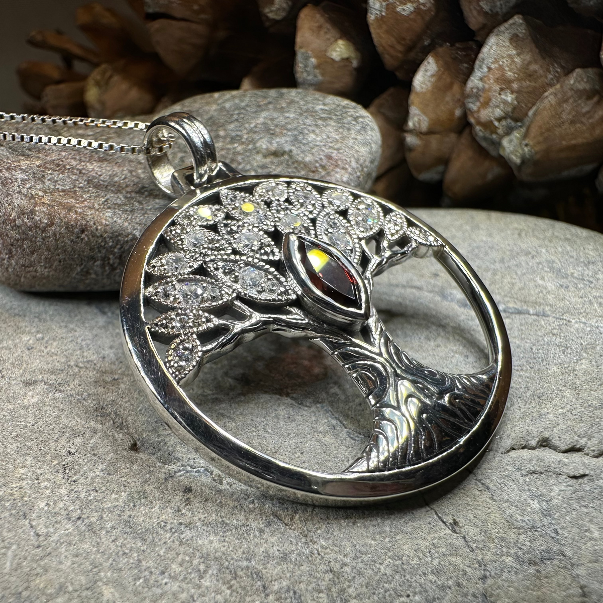 Glorianna Celtic Tree of Life Necklace in Sterling Silver | Pendant | Wiccan Center