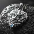 Celtic Oak Green Man Moonstone Necklace in Sterling Silver | Pendant | Wiccan Center