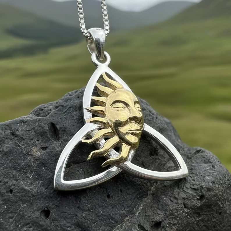 Trinity Knot Sun Necklace | Pendant | Wiccan Center